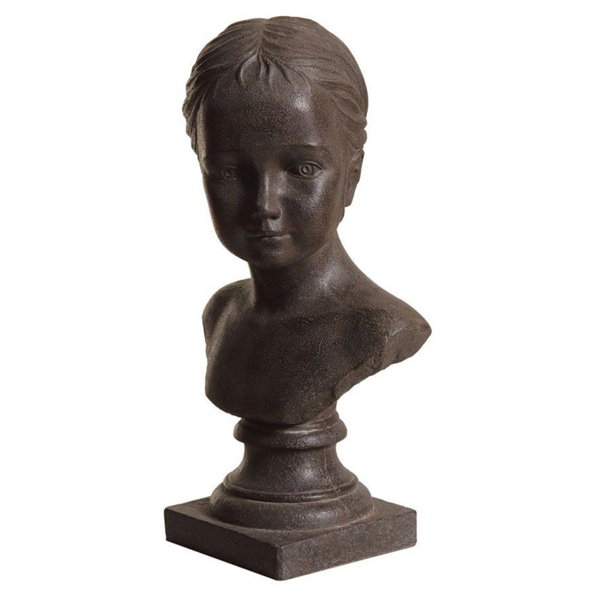 Statue buste jeune fille - CHARME marron, INTERIOR'S