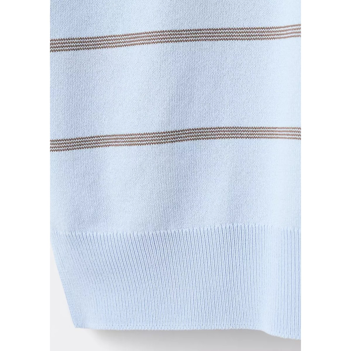 Polo maille fines rayures bleu ciel, MANGO MAN