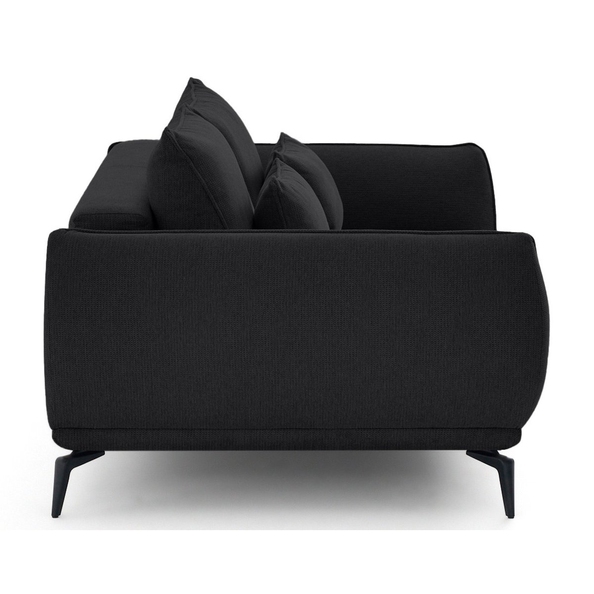 Canapé fixe 2 places - ARICA noir, BEST MOBILIER
