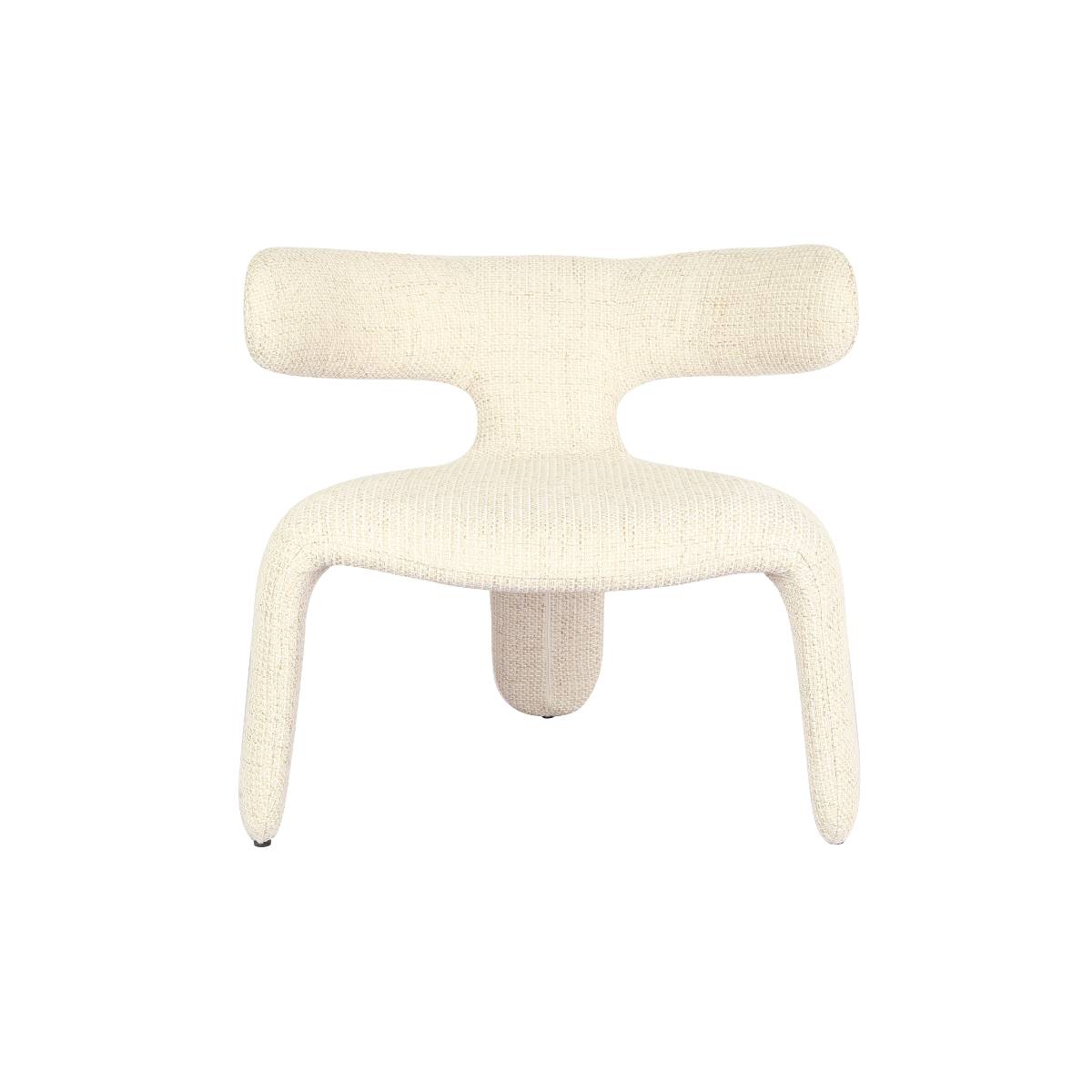 Fauteuil en tissu RÉMY blanc, MADE IN MEUBLES 