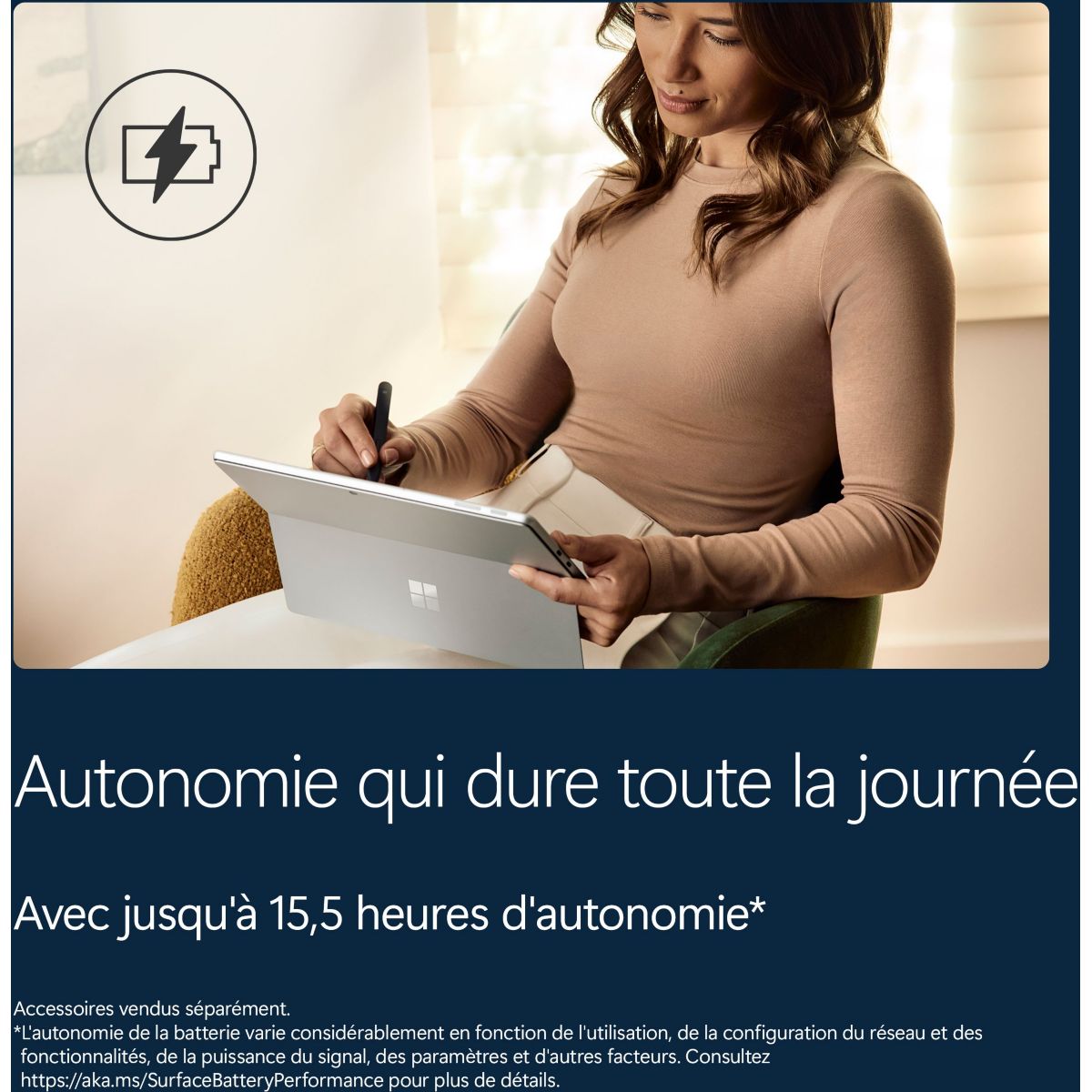 PC Hybride SURFACE PRO 12e PLATINE 13" Tactile Snapdragon X plus 16 Go RAM LPDDR5x SSD 256 Go Copilot+PC couleur unique, MICROSOFT