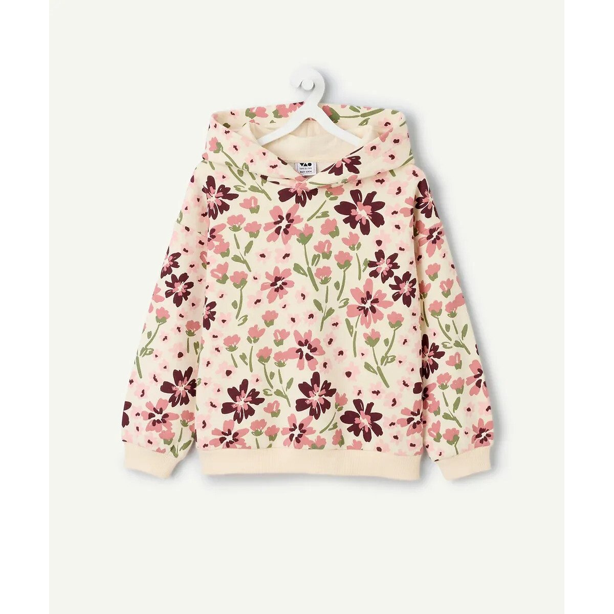 Sweat à capuche à motif fleuri imprimé fleuri, TAPE A L'OEIL