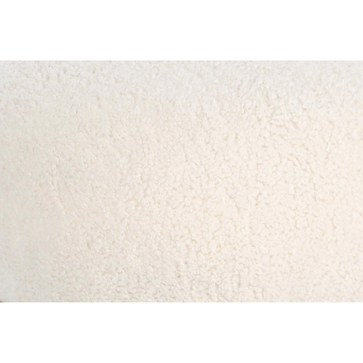 Pouf carré bouclette blanc ivoire L68 - STRATUS blanc, HELLIN, DEPUIS 1862