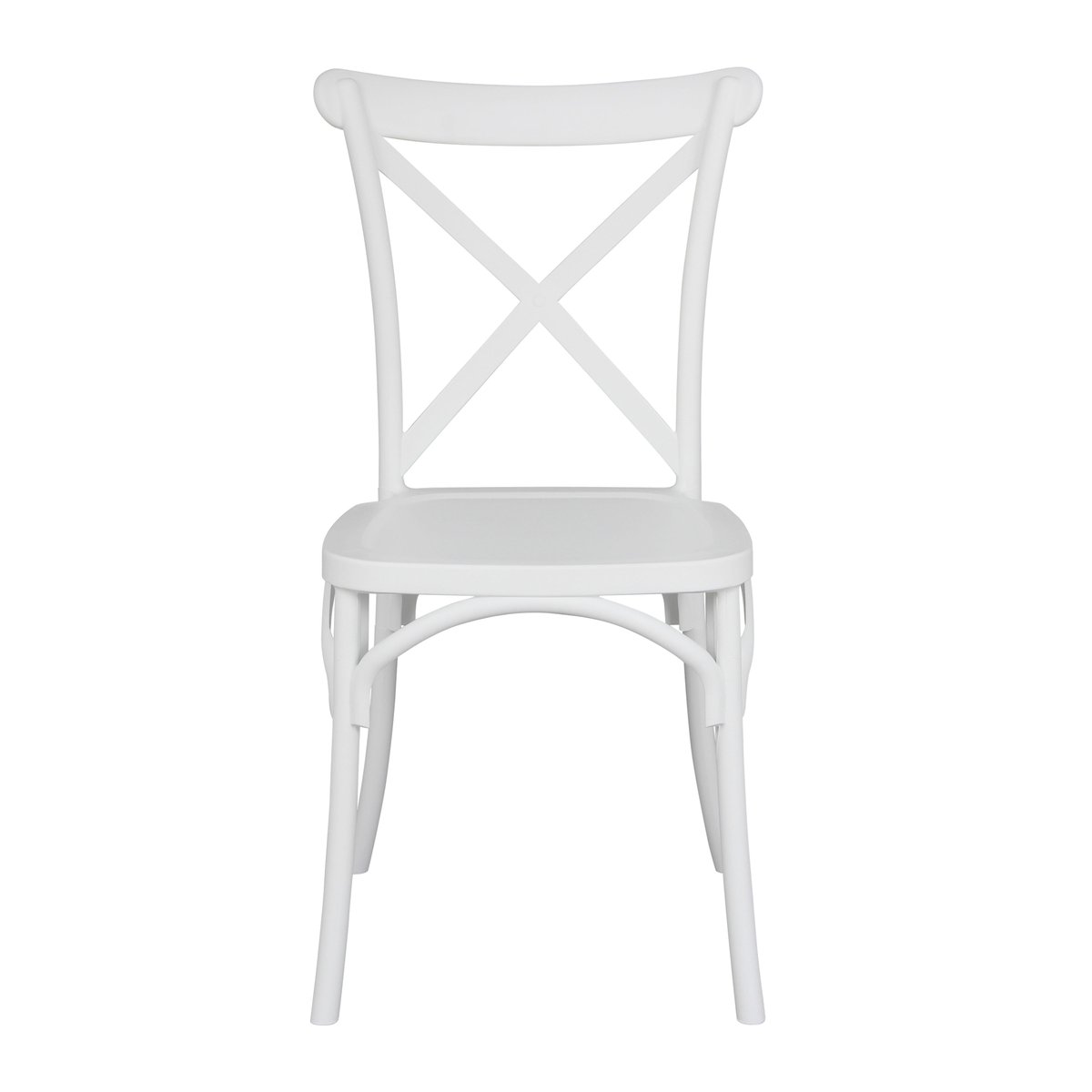 Chaise de terrasse en plastique, DUBLIN blanc, OVIALA