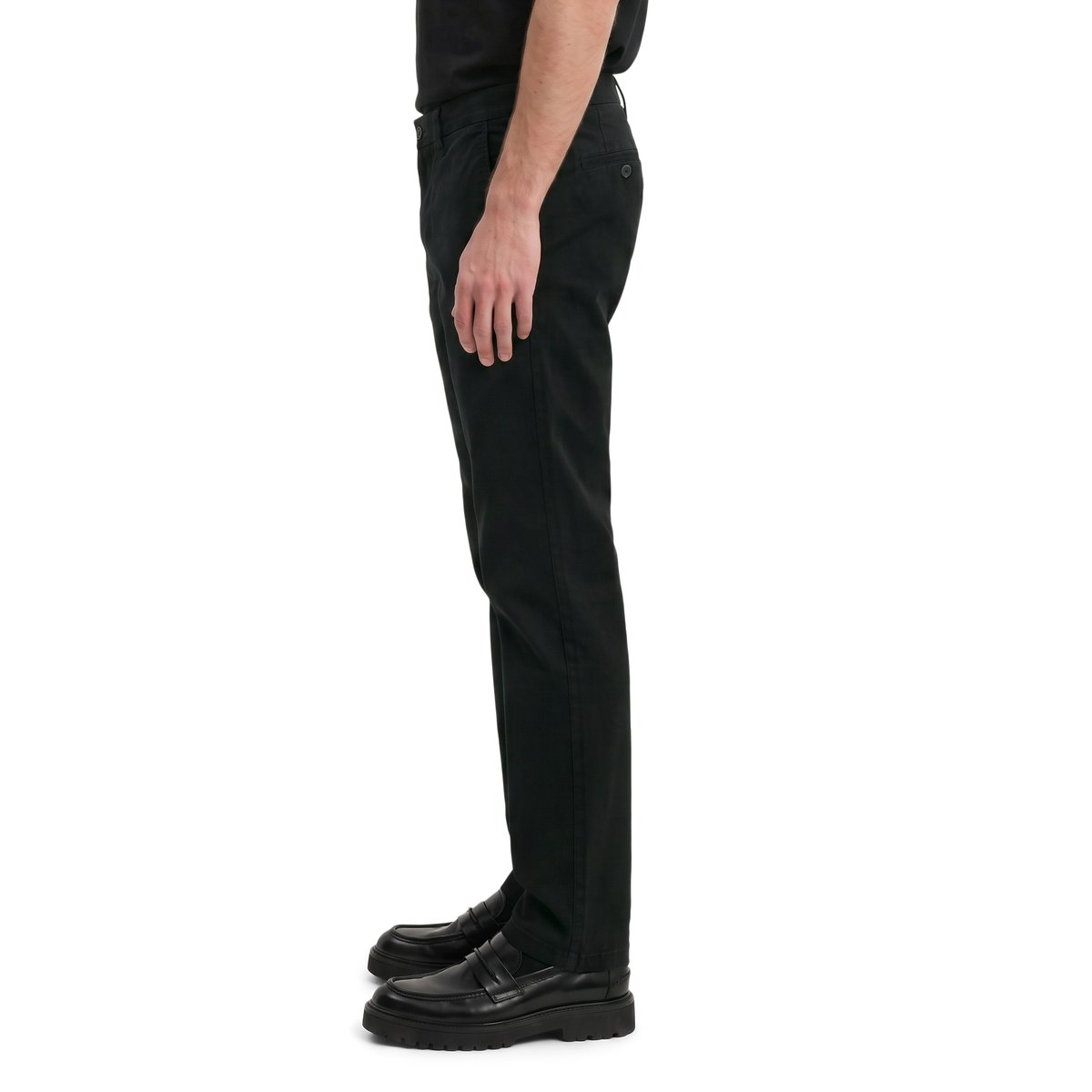 Chino modèle Osby conique en coton bio mélangé noir, MARC O'POLO