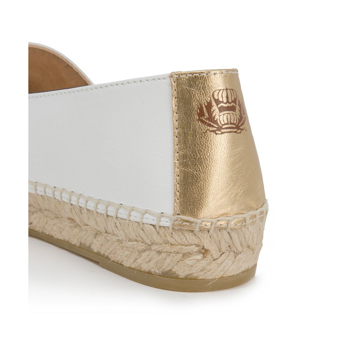 Espadrille IZIA blanc et or, FINSBURY