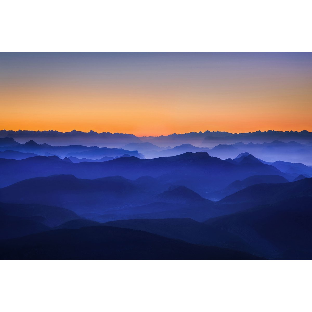 Tableau Mystique montagne tableau alu dibond, HEXOA