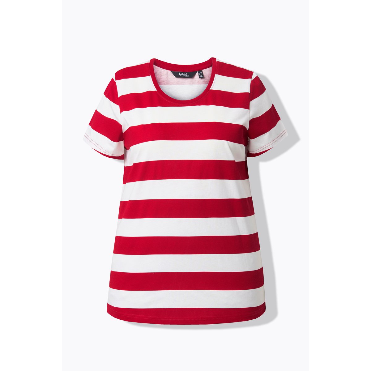 T-shirt rayé, coupe Classic Fit salsa, ULLA POPKEN