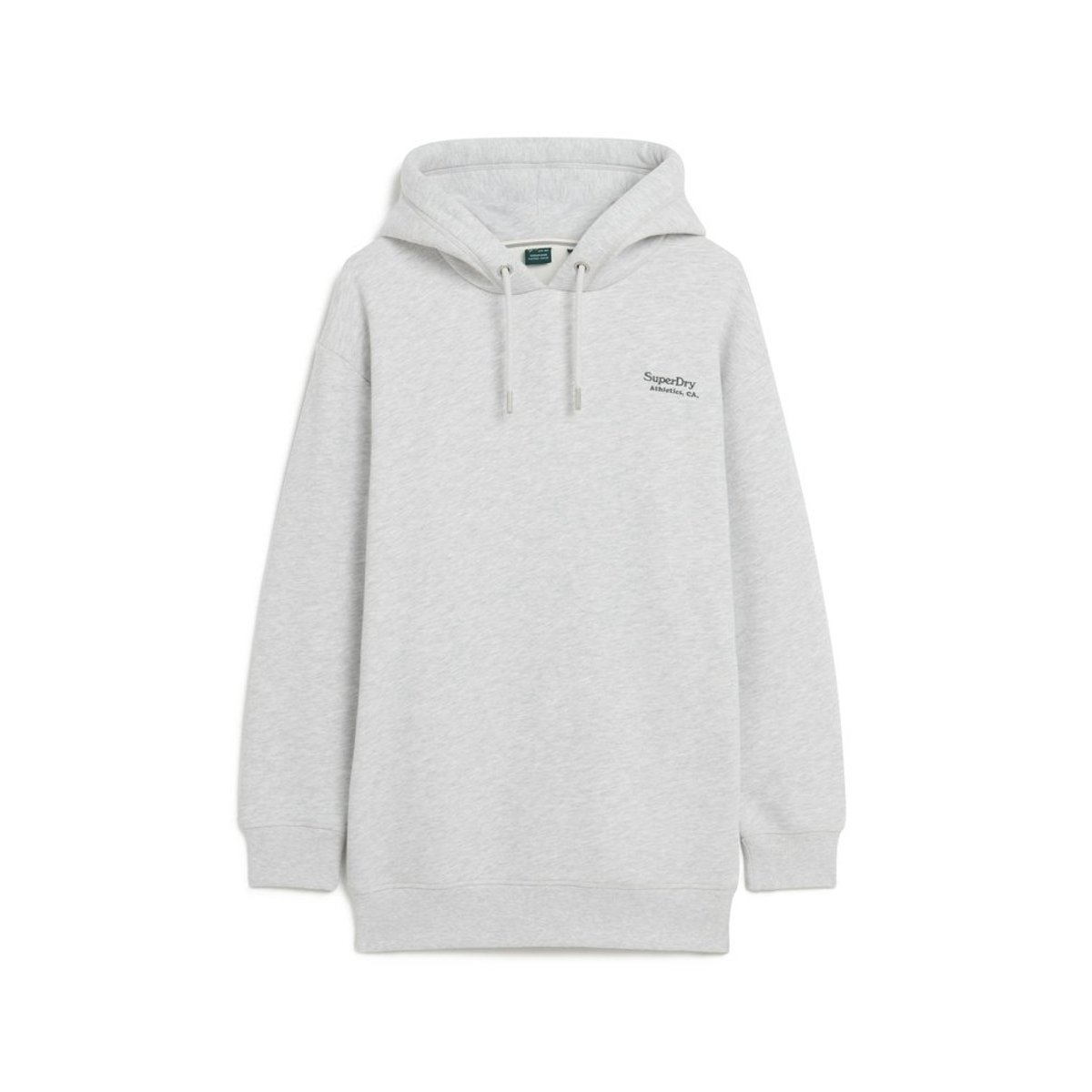 Robe sweat à capuche Essential gris glacier chiné, SUPERDRY