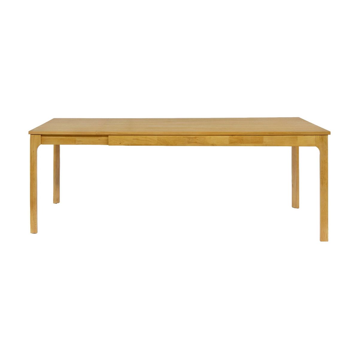 Table à manger rectangle extensible bois d'hévéa placage chêne 6-10 places FÉLICIE naturel, SWEEEK