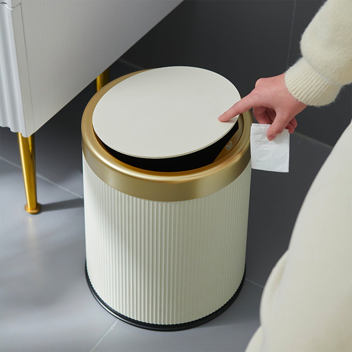 Poubelle push GLINT doré, KITCHEN MOVE