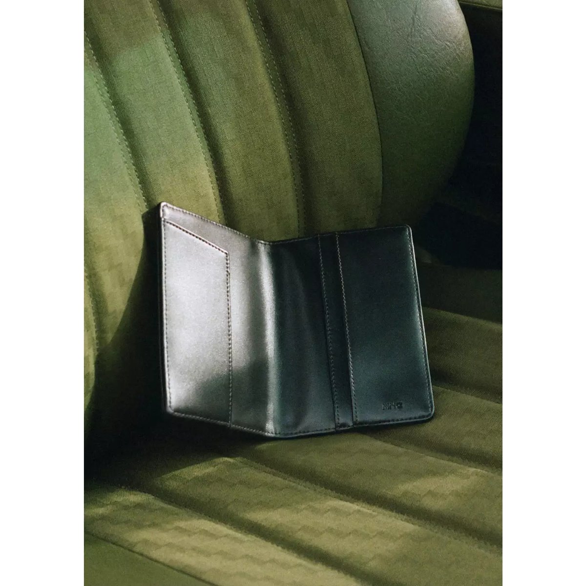 Portefeuille en cuir marron, MANGO MAN
