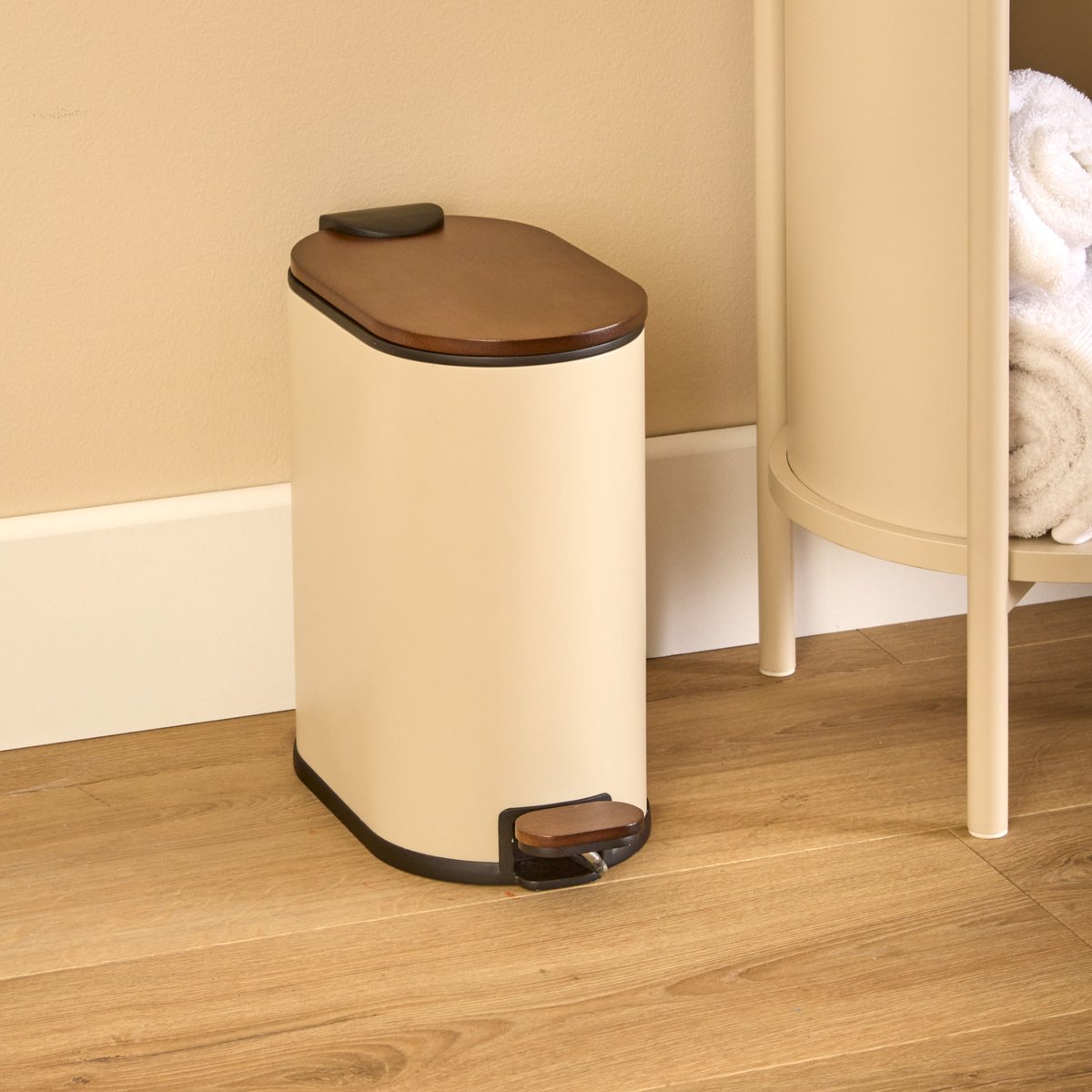 Poubelle ovale ARGILEO beige, 5FIVE SIMPLY SMART