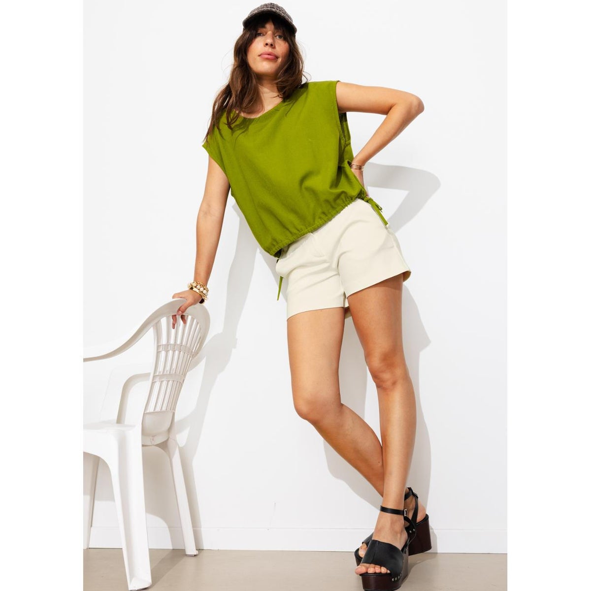 Short chic uni blanc, PROMOD