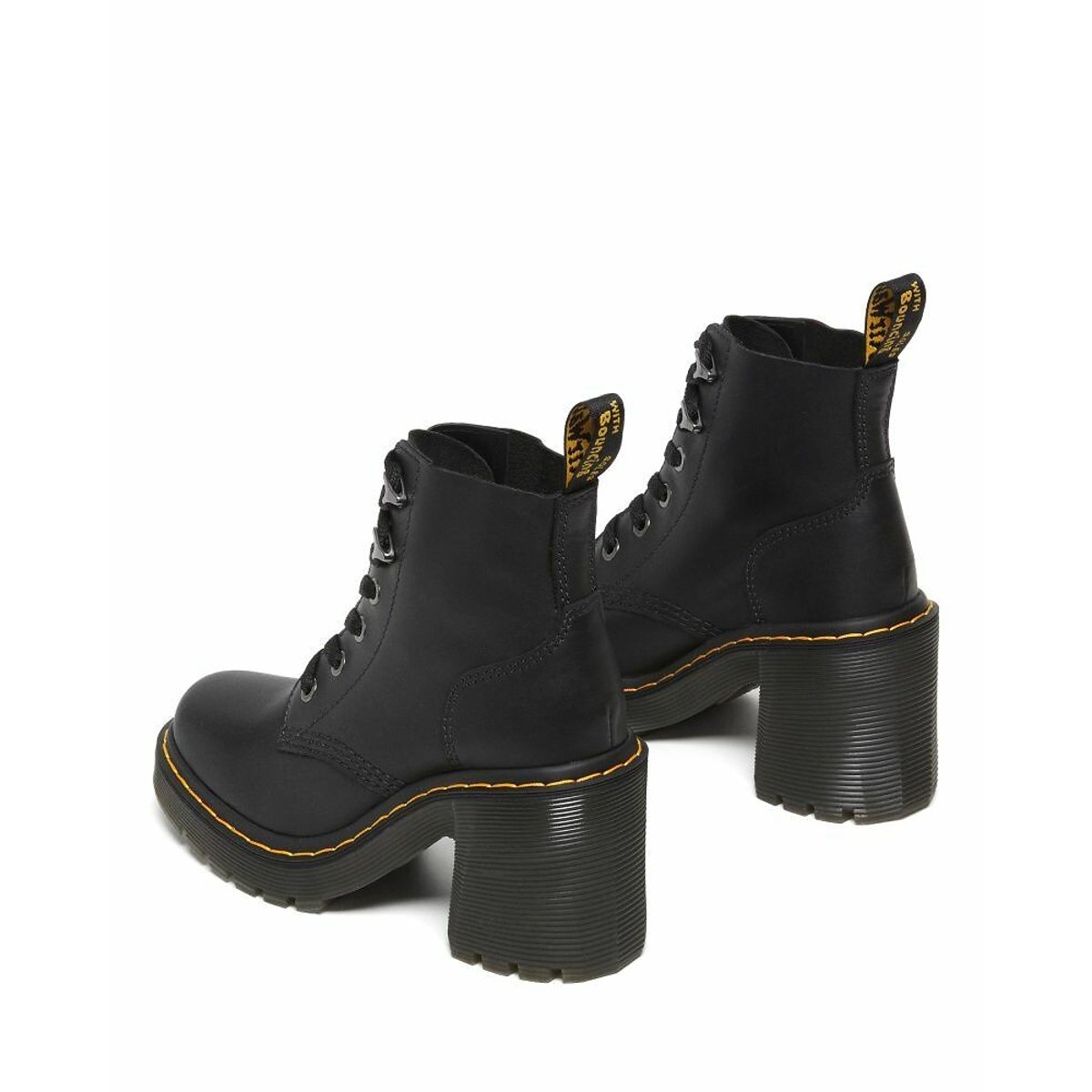 Stivali con tacco e lacci Jesy in pelle sendal nero , DR. MARTENS