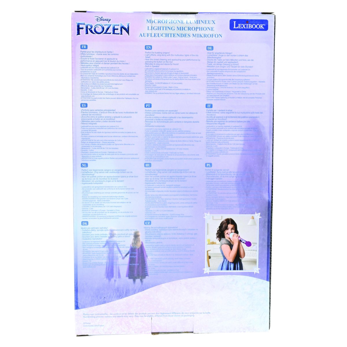 Microphone Lumineux Frozen violet, LEXIBOOK
