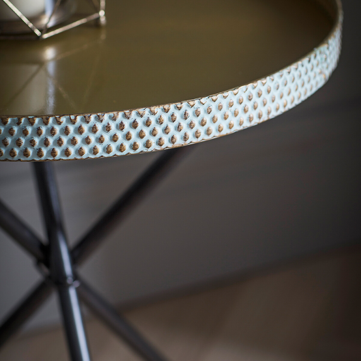 Rajkot Tripod Tray Table blue, SO'HOME
