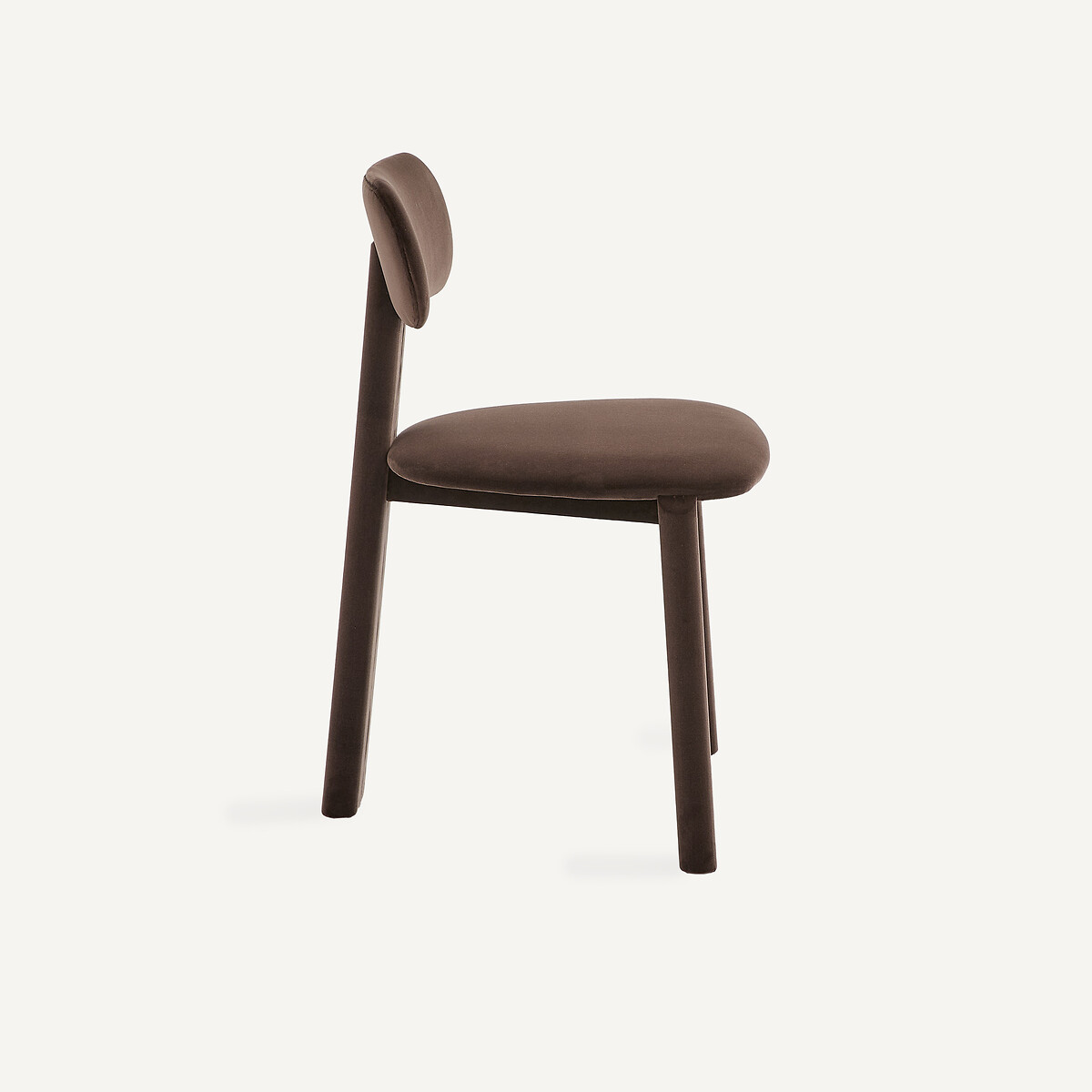 Sedia imbottita in velluto, Marais, design di Emmanuel Gallina marrone, EMMANUEL GALLINA X AM.PM