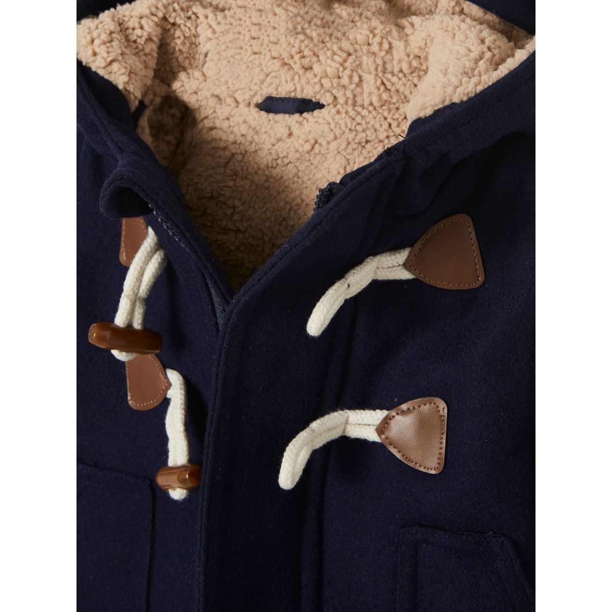 Manteau duffle-coat avec capuche encre, VERTBAUDET