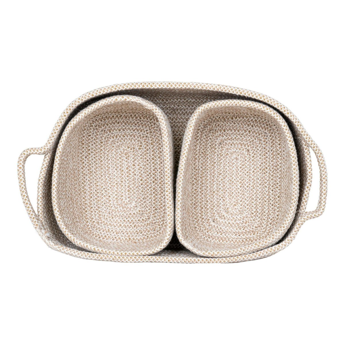 Panier de rangement en coton beige pour la maison (lot de 3) beige, PIER IMPORT