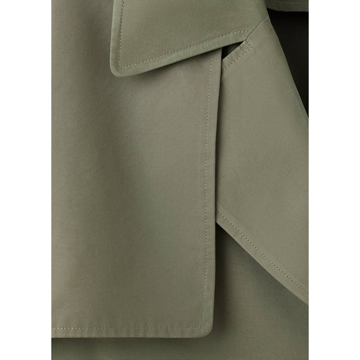 Trench court double boutonnage kaki, MANGO TEEN