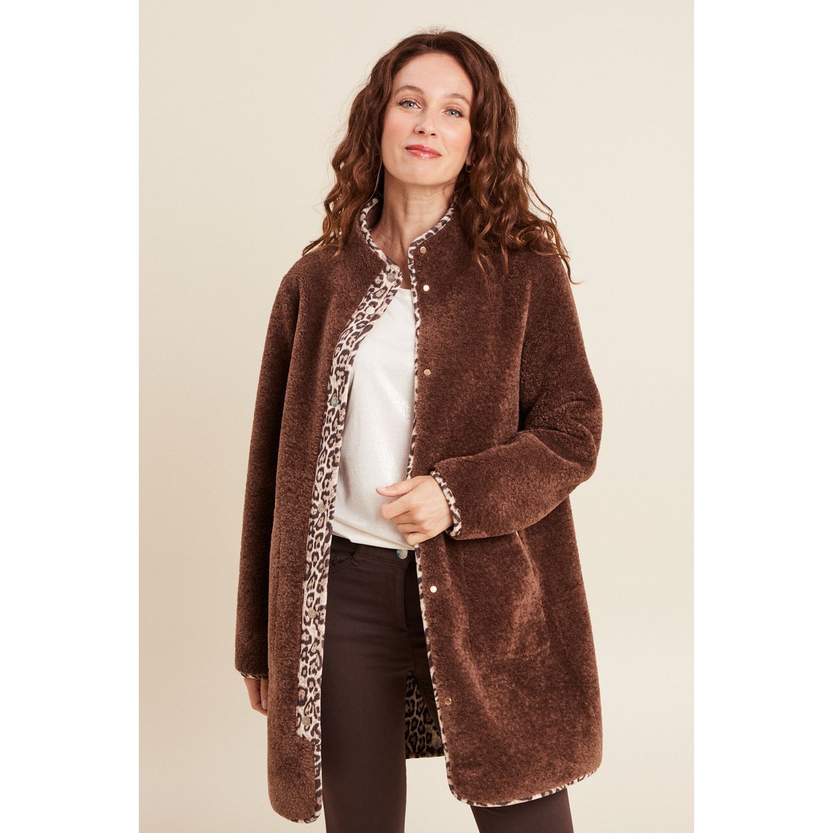 Manteau réversible marron foncé, BREAL