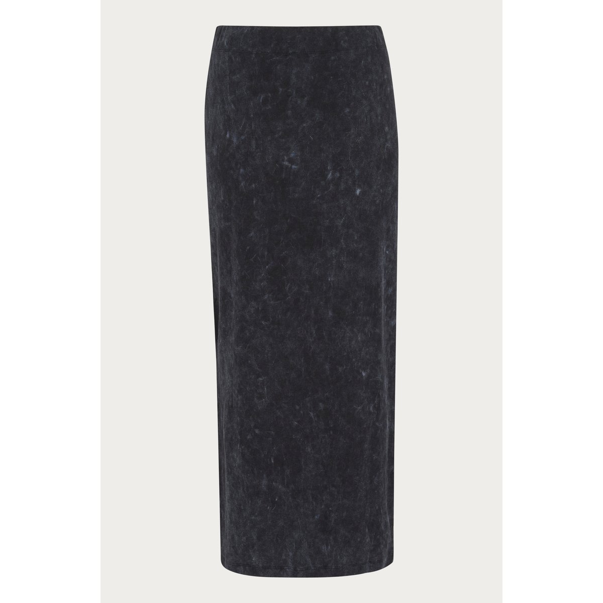 Skirt noir black washed rib, KAFFE