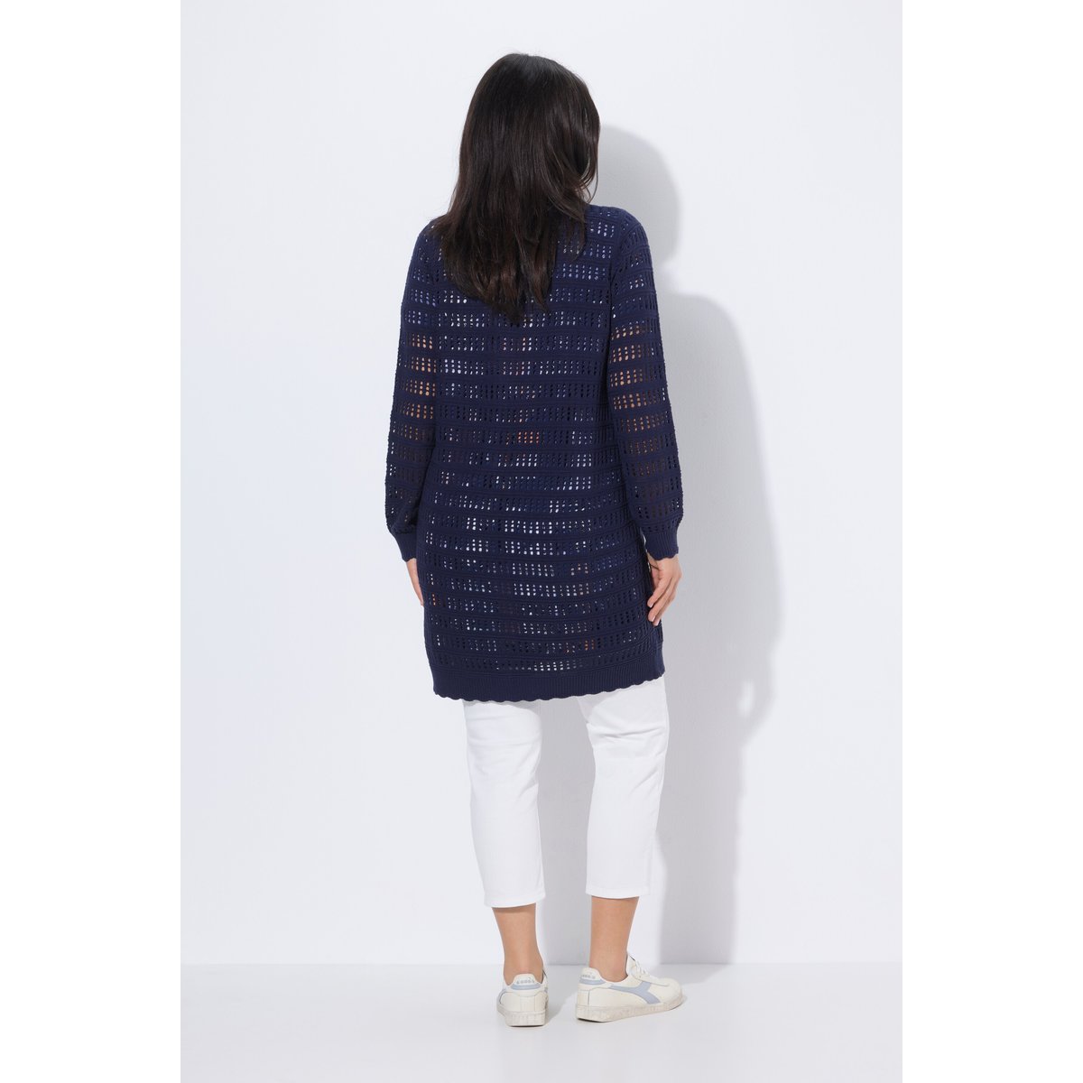 Cardigan long bleu encre, ULLA POPKEN