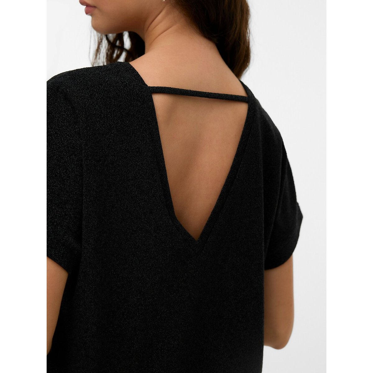 Top à paillettes noir argenté, VERO MODA
