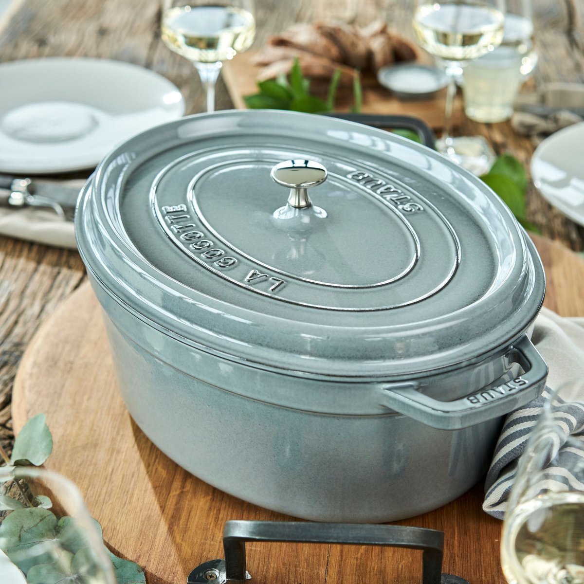 Cocotte ovale 31 cm Gris graphite gris graphite, STAUB