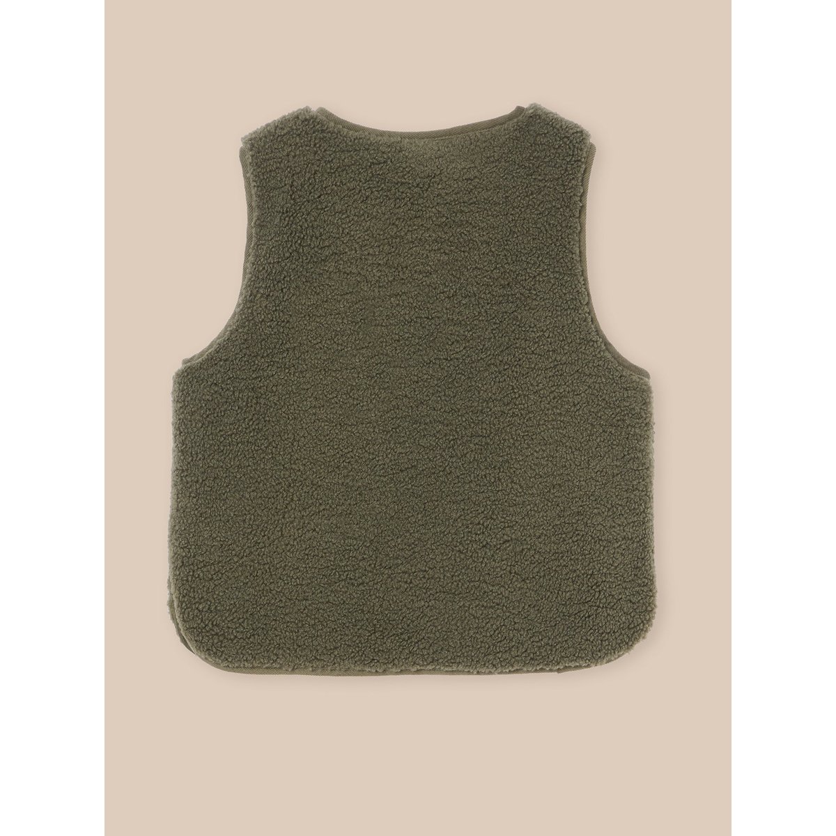 Veste sans manches en sherpa kaki, CYRILLUS
