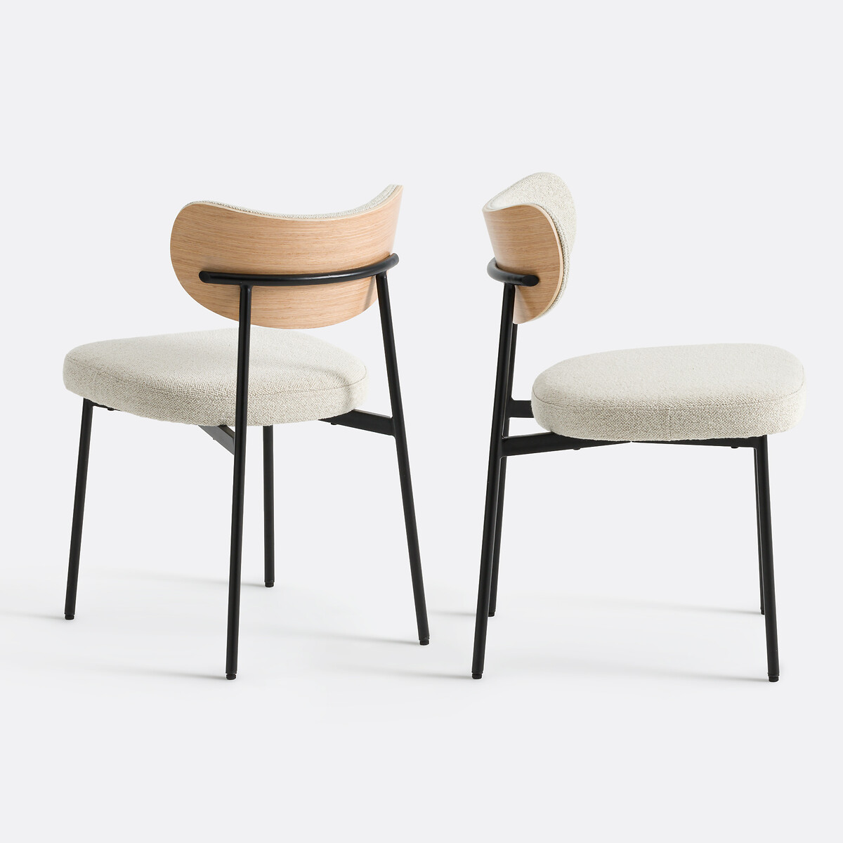 Lot de 2 chaises tissu texturé, Albane ecru, LA REDOUTE INTERIEURS