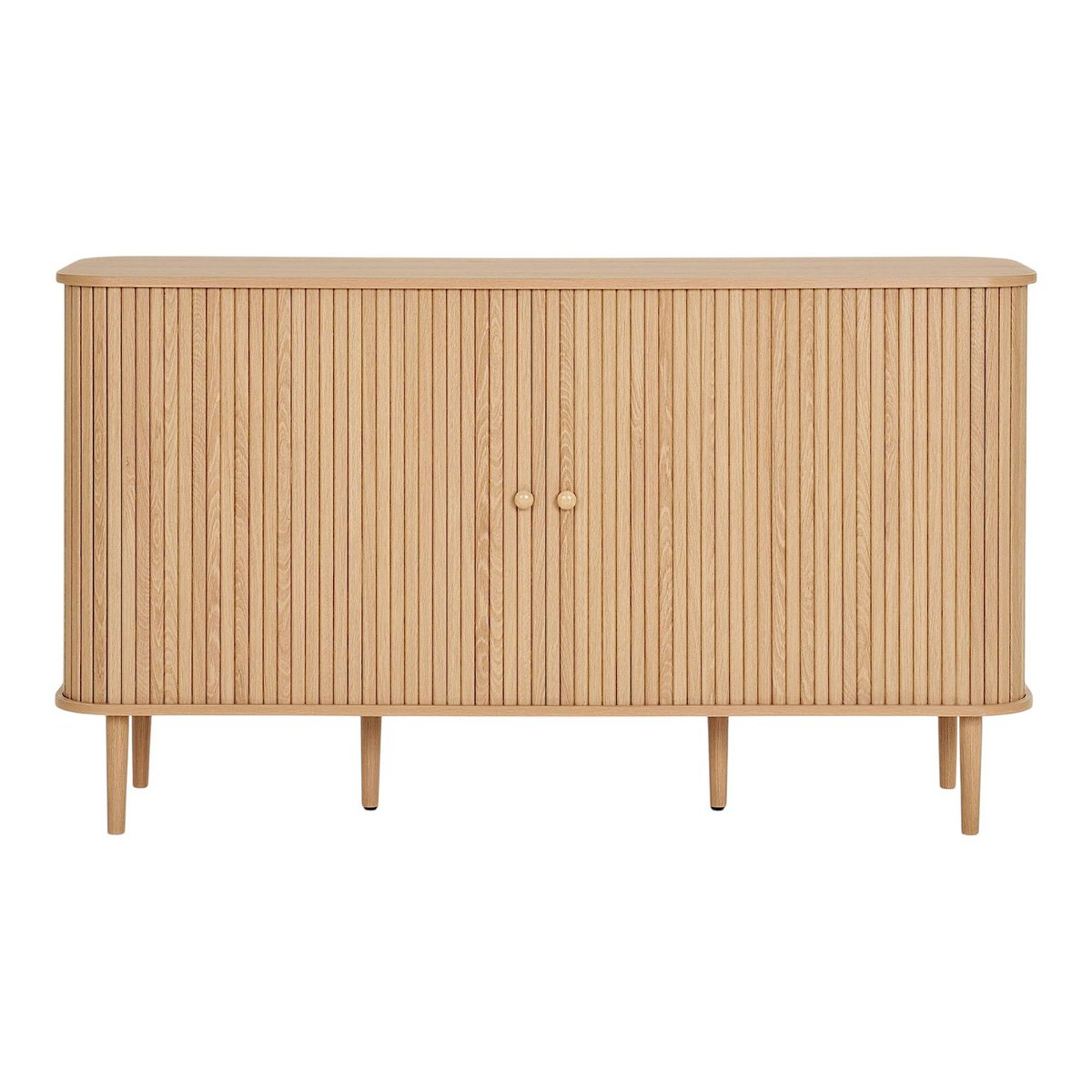 Buffet moderne à double façade coulissante MATERA bois naturel, PIER IMPORT
