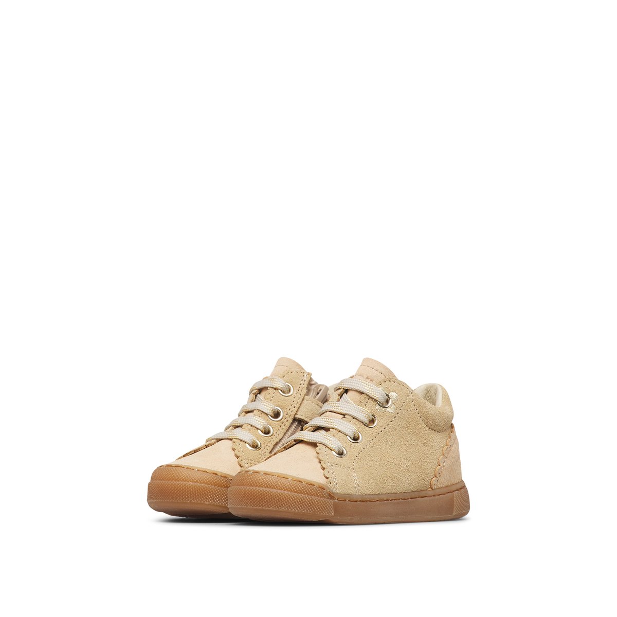 Baskets hautes en daim LIORIS HIGH ZIP beige-platine, NATURINO