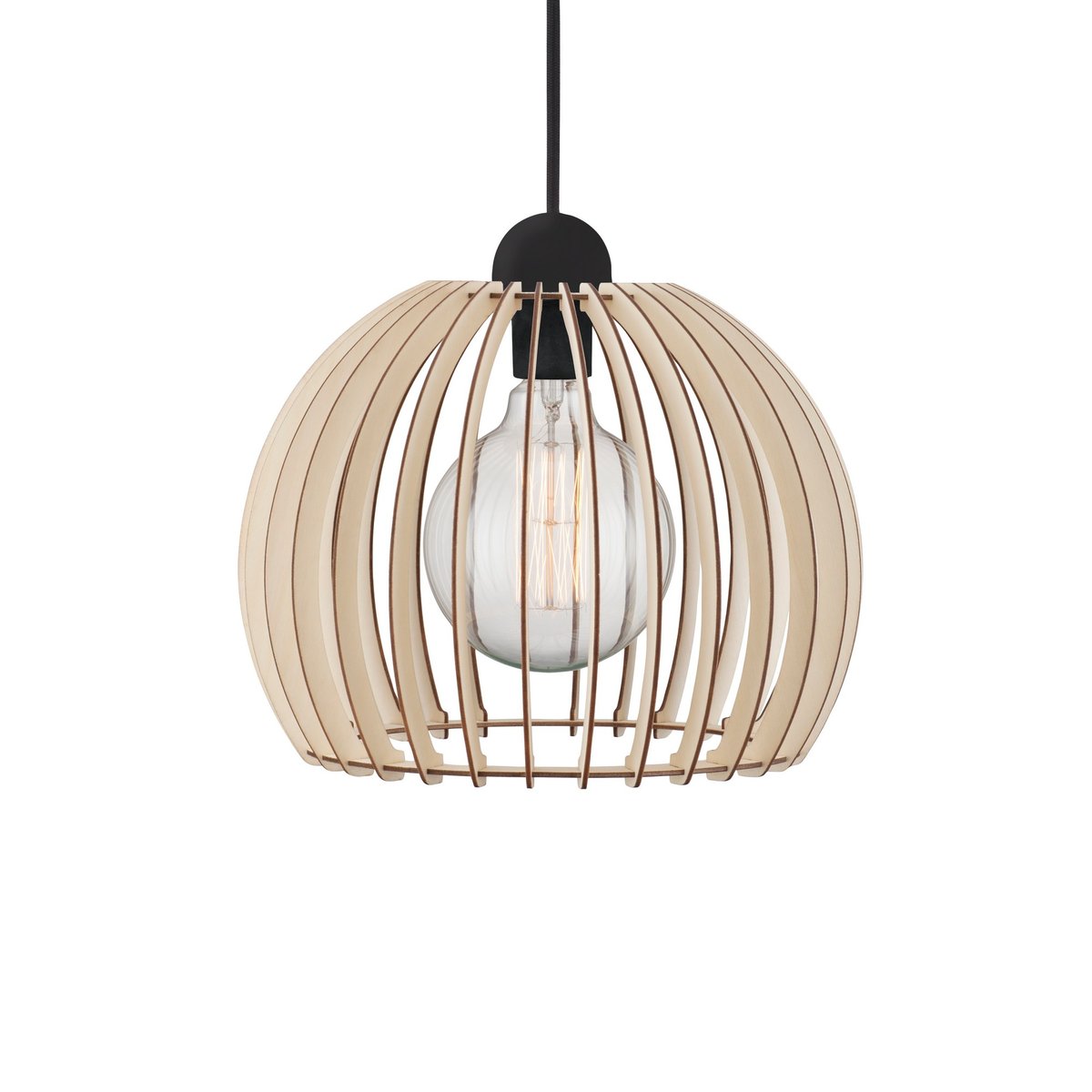 Suspension style naturel en bois, CHINO nature (marron), NORDLUX