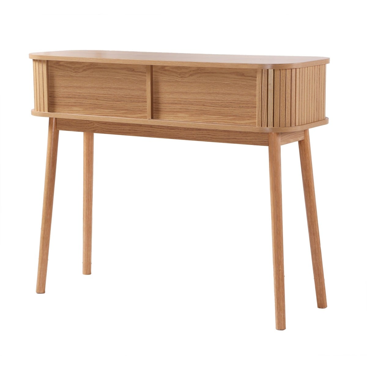 Console 2 portes coulissantes L100 cm - ERNEST bois clair, CALICOSY