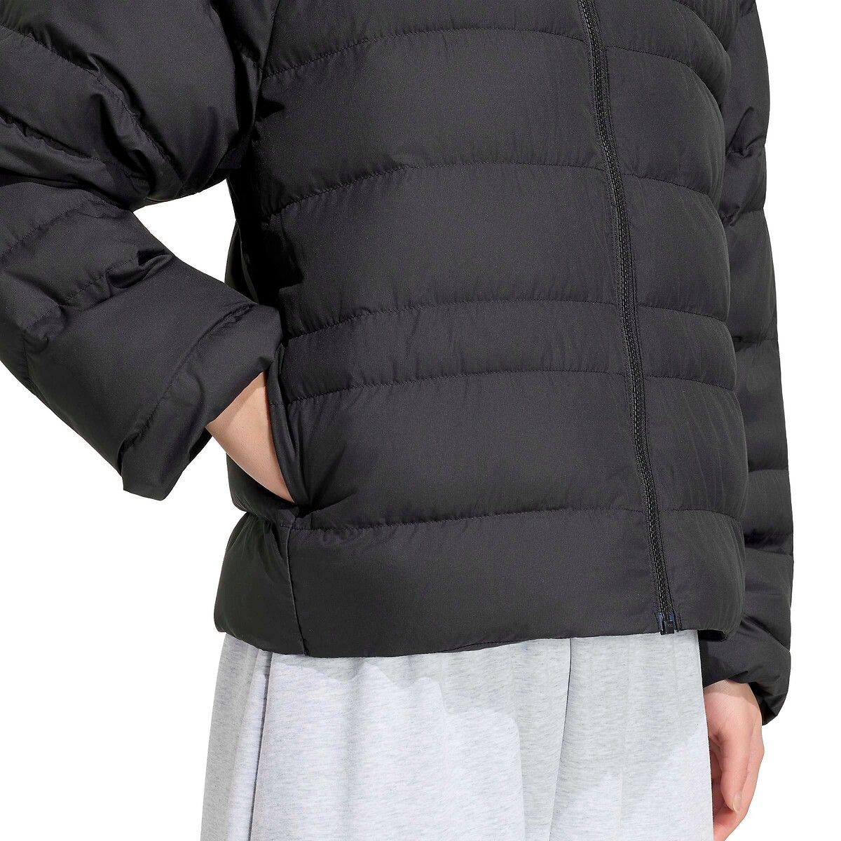 Doudoune courte fermeture zippée, plein hiver noir, ADIDAS SPORTSWEAR