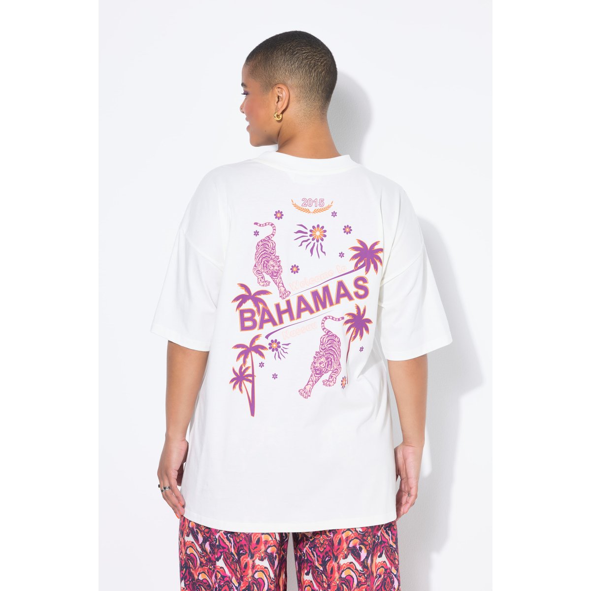 T-shirt oversize, imprimé dans le dos blanc cassé, STUDIO UNTOLD