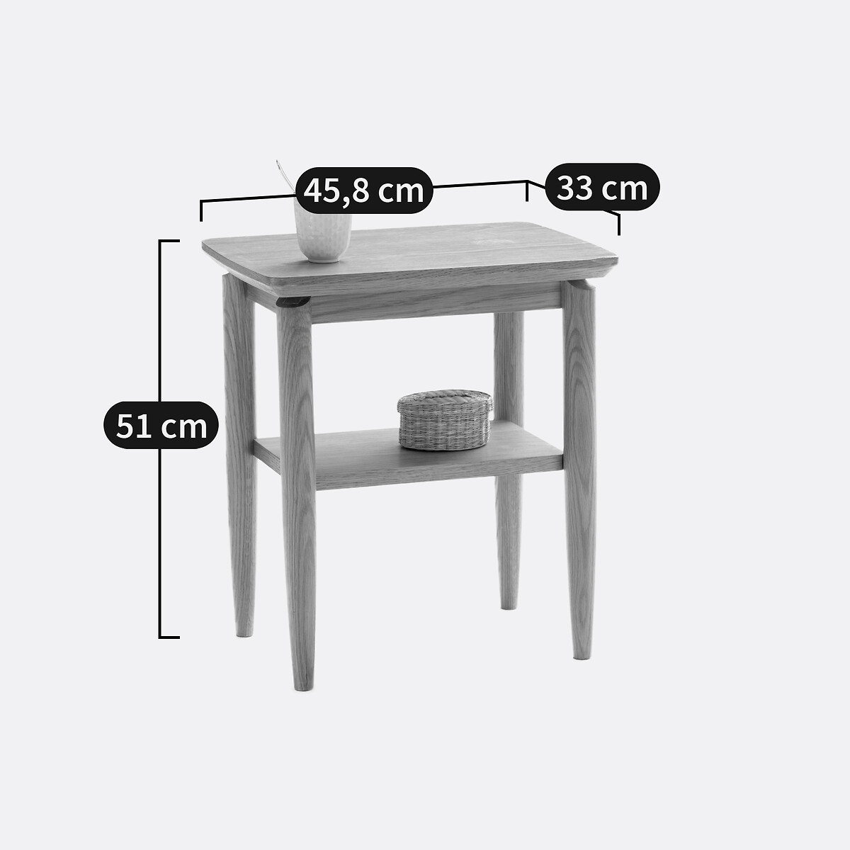 Chevet double plateau Nochy chêne, LA REDOUTE INTERIEURS