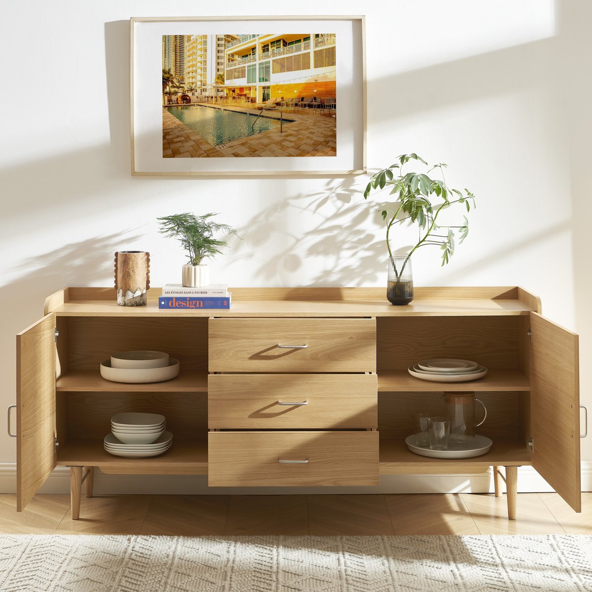 Buffet 2 portes TWIGGY frêne clair, SORELH