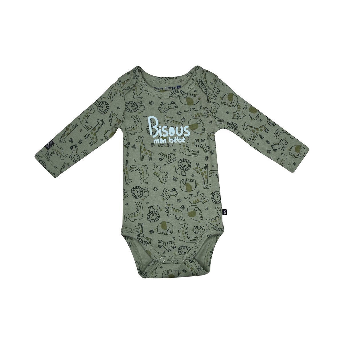 Lot de 3 bodies rio manches longues bleu, SUCRE D'ORGE