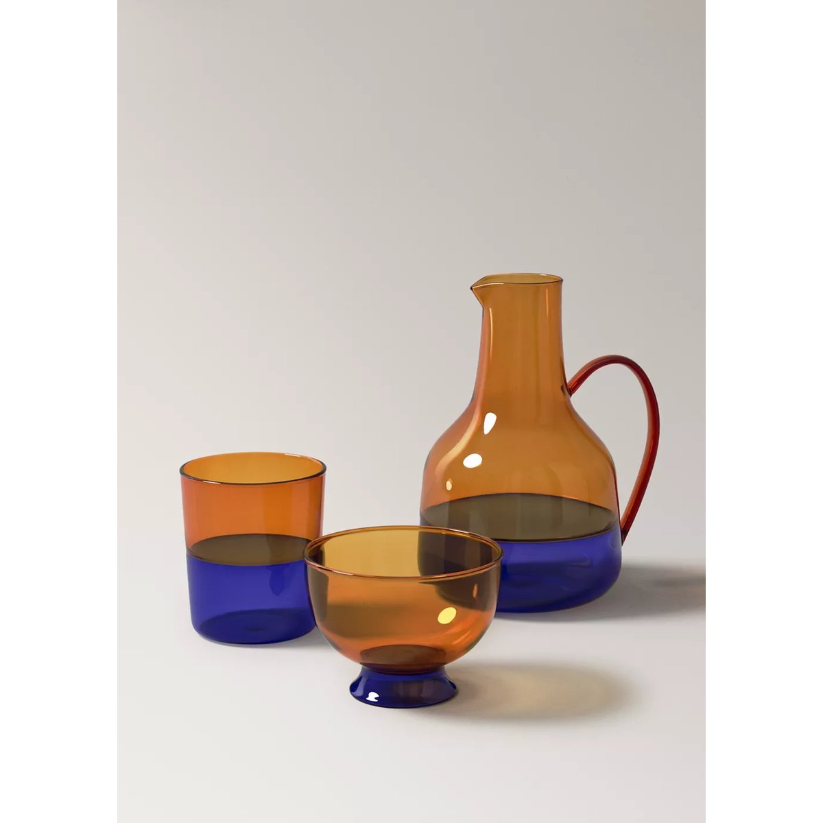 Bol en verre bicolore orange, MANGO HOME