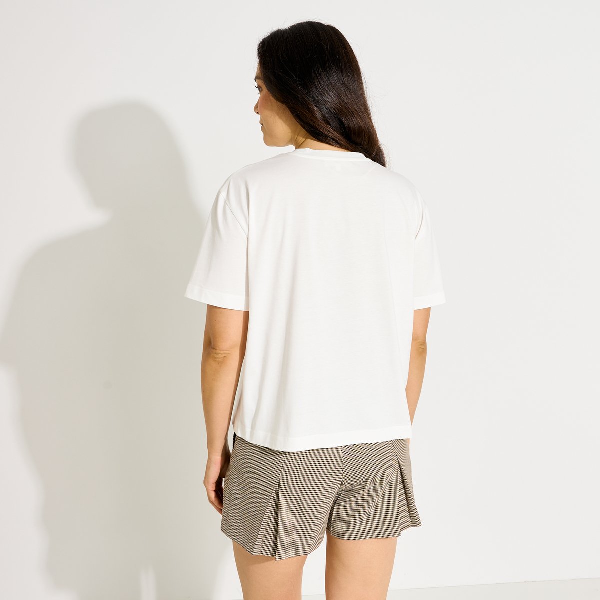 T-shirt col rond blanc cassé blanc, GRAIN DE MALICE