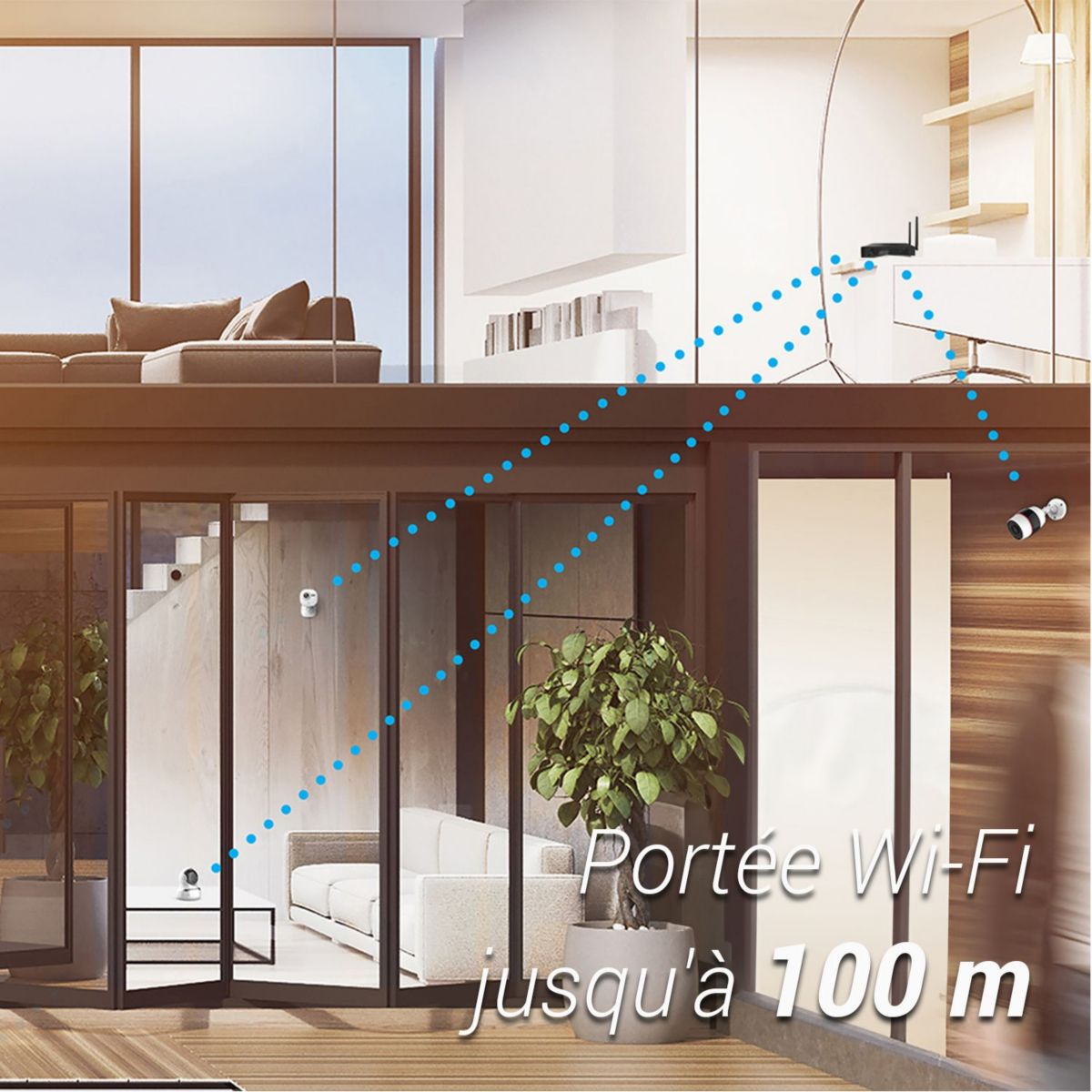 Caméra de surveillance NVR H5S+ 4 caméras extérieures H3C 2K+ couleur unique, EZVIZ