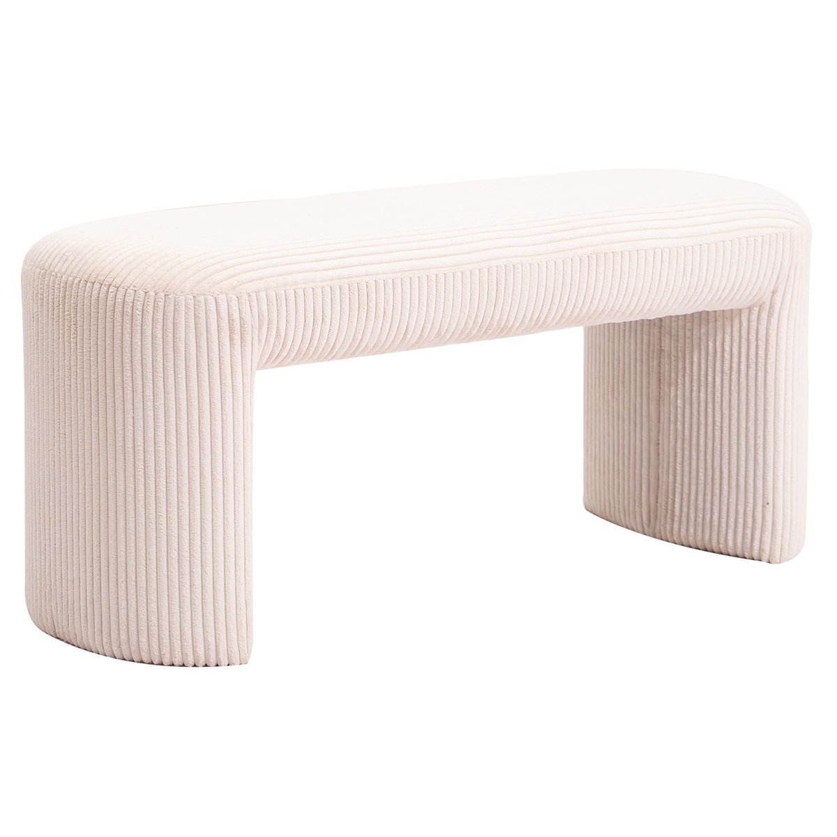 Banc style scandinave, velours, RIGA beige, NORDLYS