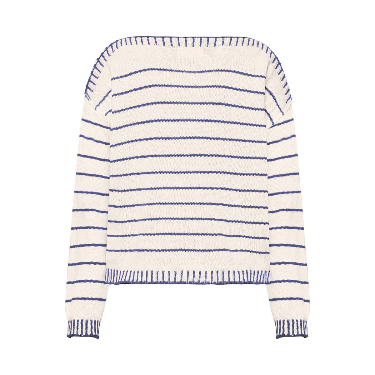 Pull-over en maille à encolure bateau bleu/blanc, CARTOON