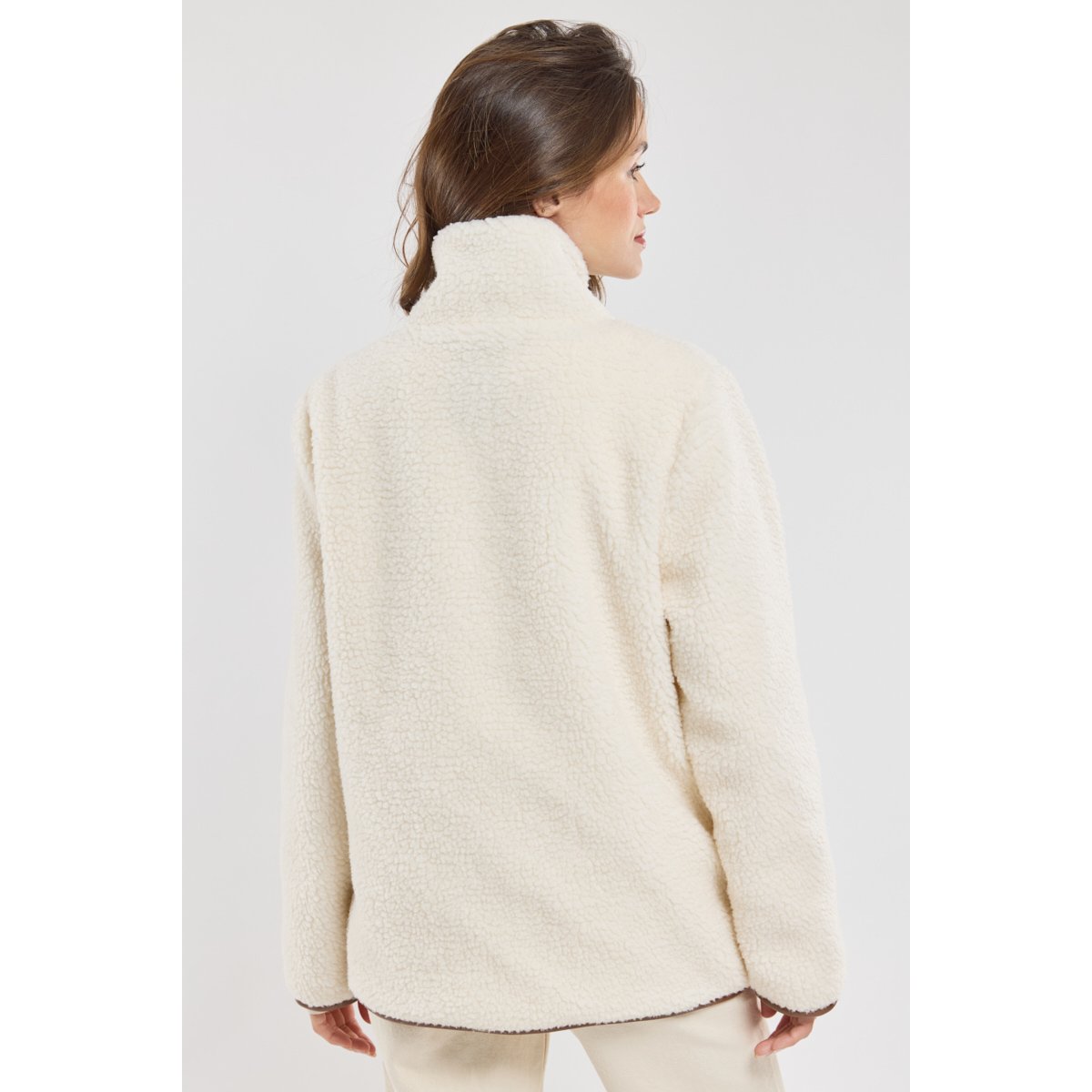Polaire moutonnée MOVAL pour femme ecume, BERMUDES