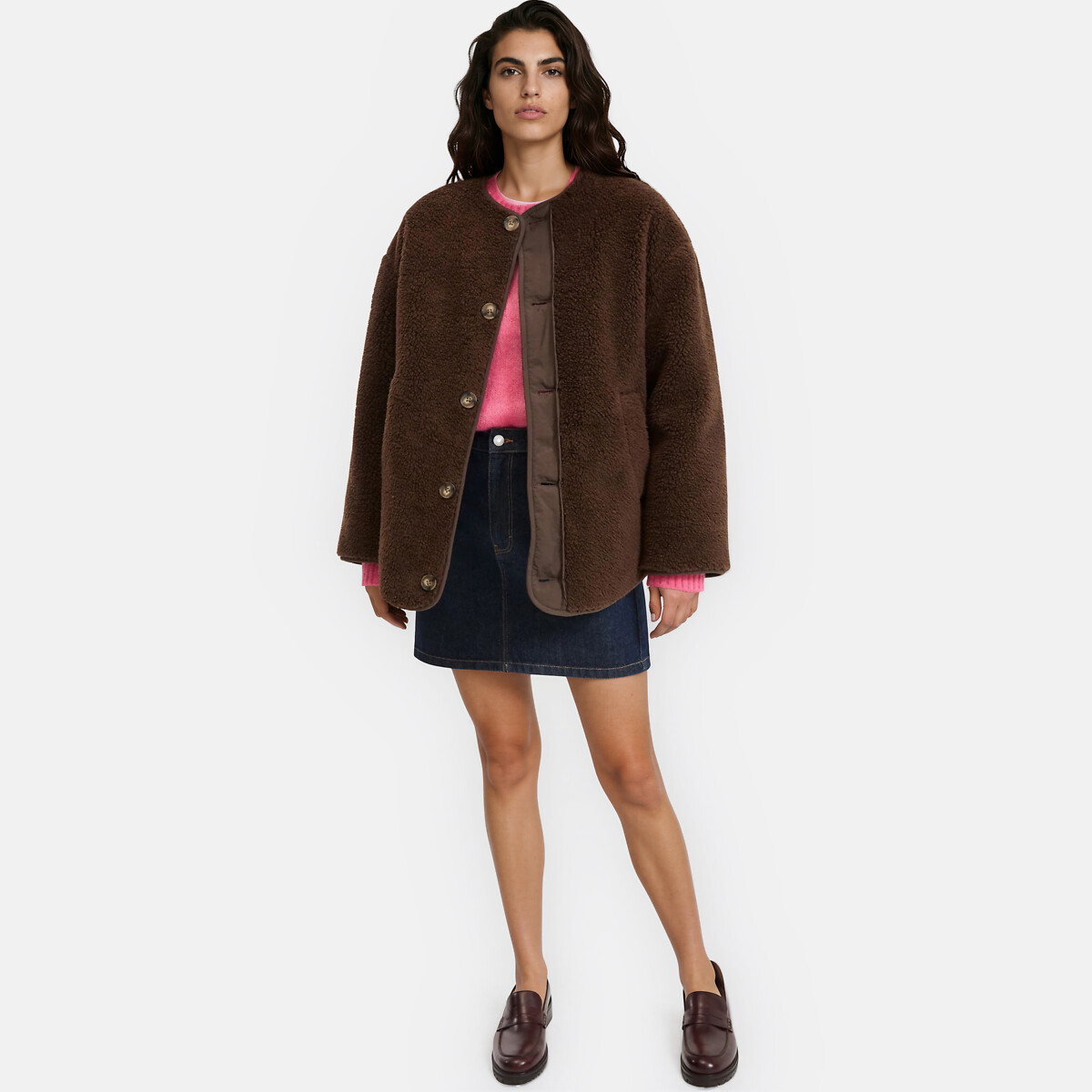 Reversible Quilted Jacket brown, LA REDOUTE COLLECTIONS