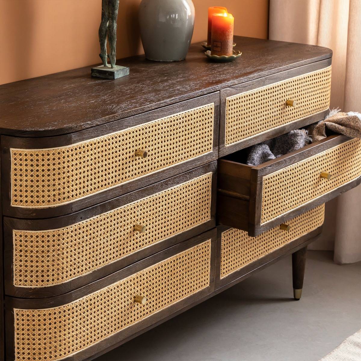 Commode en bois de manguier SOREN bois foncé, MADE IN MEUBLES 