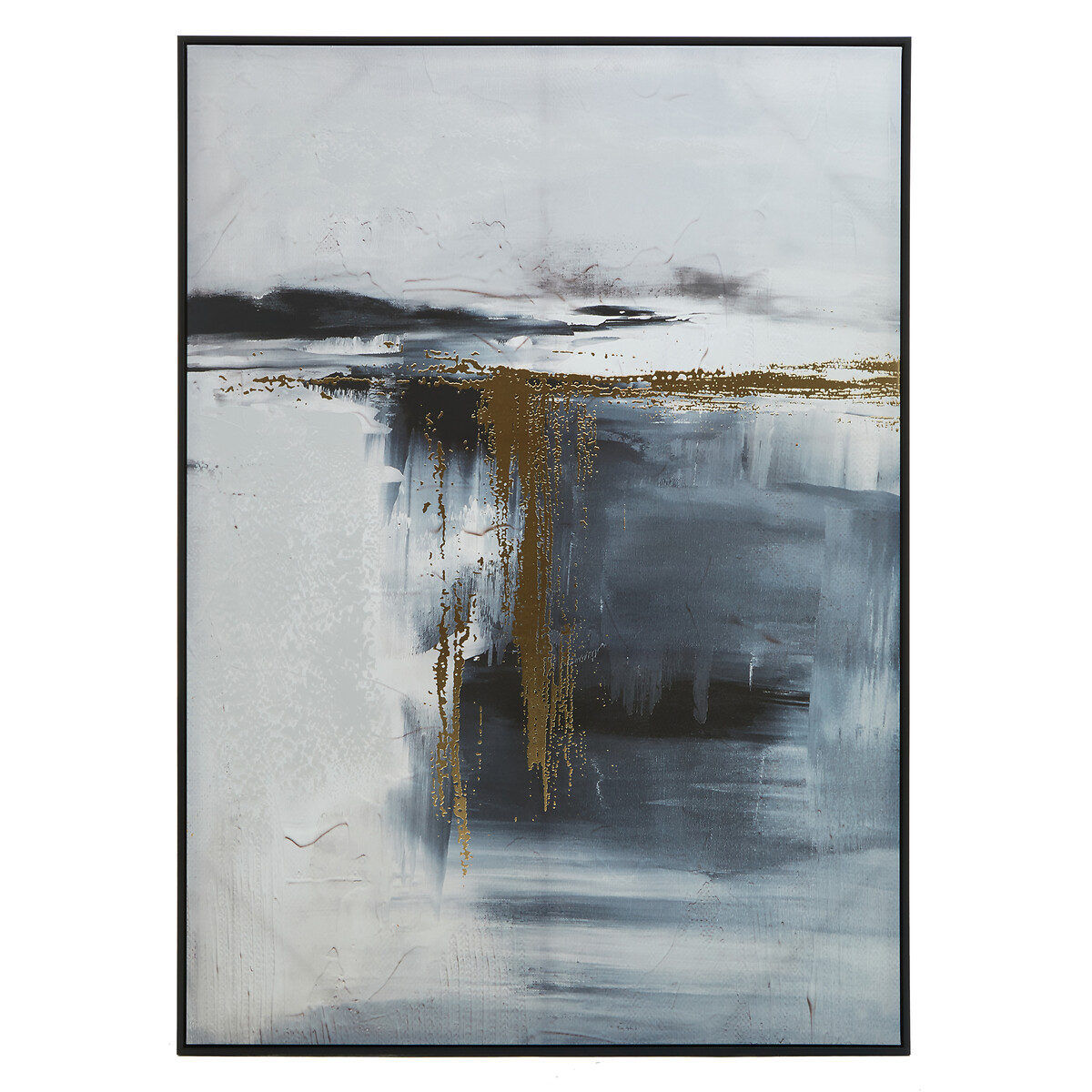 143 x 103cm Oil Paint Abstract Wall Art black, FIFTY FIVE SOUTH
